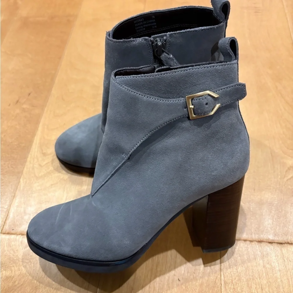 Cole Haan Women's Harrington Grand Riding Bootie, Boot sz 7 gray suede